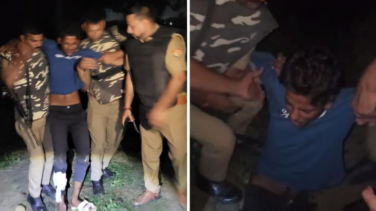 UP Encounter fleeing criminal was shot while firing at police looted and murdered teacher one escaped