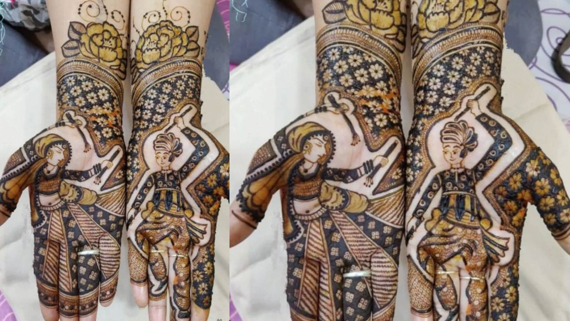 Shardiya Navratri 2025 Trendy Mehndi Design Durga Puja mehndi designs