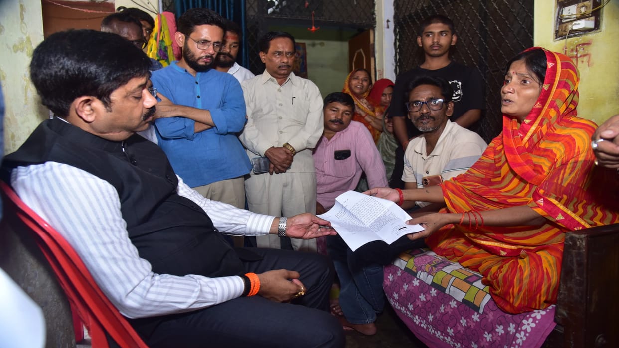 Minister Nandi met the family of student Piyush Singh and promised lifelong financial support.