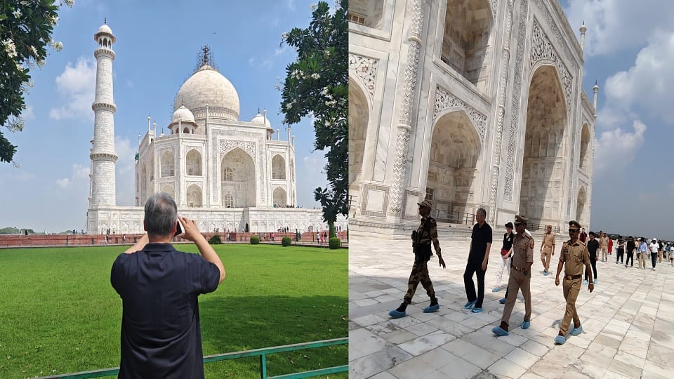 Chinese Ambassador Xu Feihong visits Taj Mahal in agra