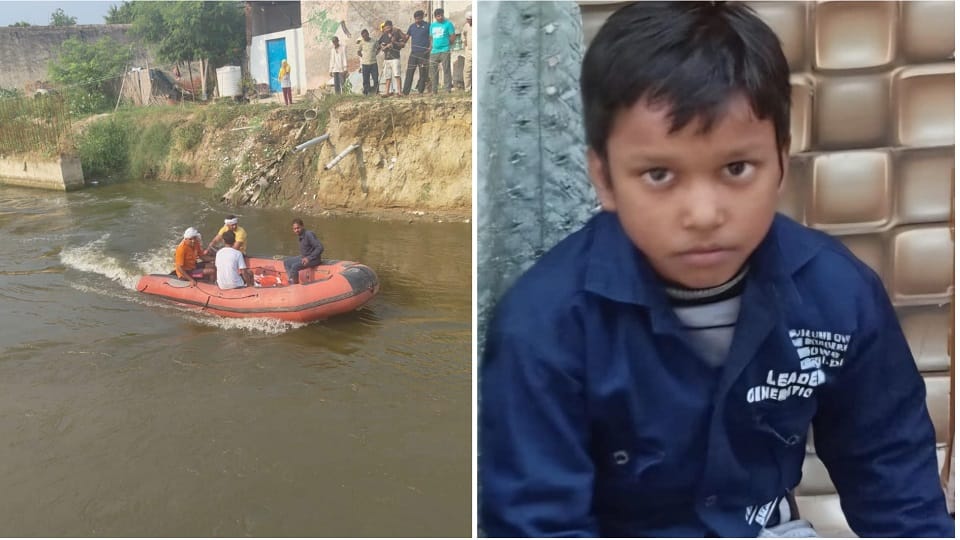 Dead Body of minor boy found after drowning in drain