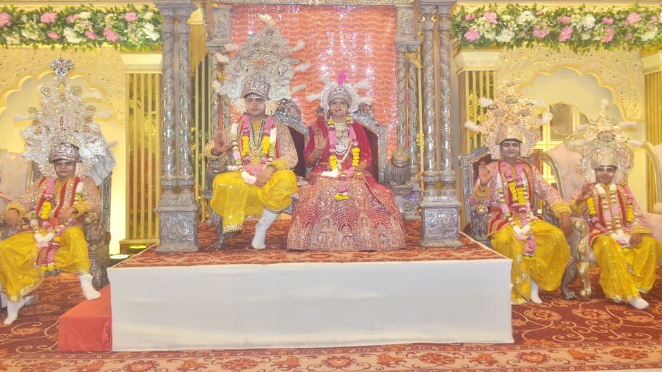 Sita return with shri ram in ayodhya in Janakpuri mahotsav in agra