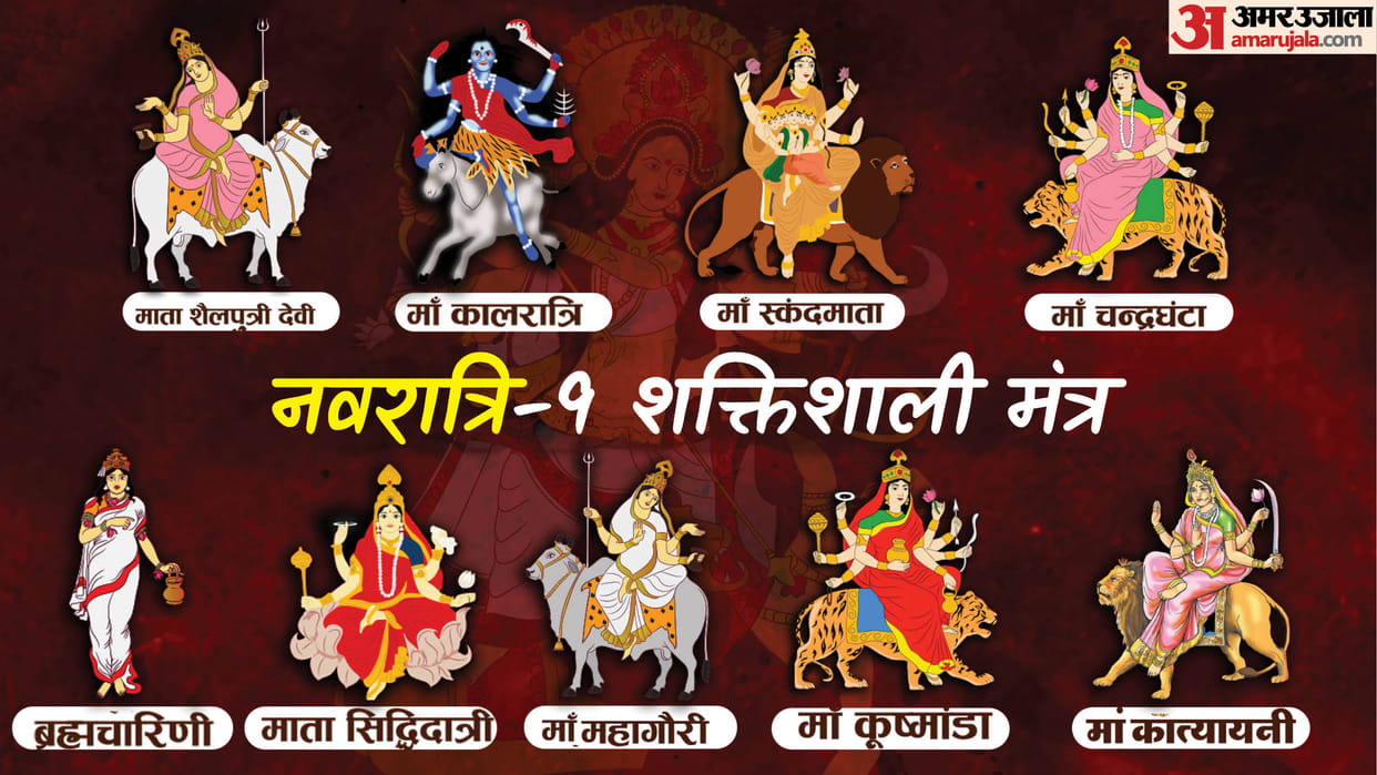Navratri 2025 Nine Days Wishes With Mantras for Each Form of Maa Durga Photos