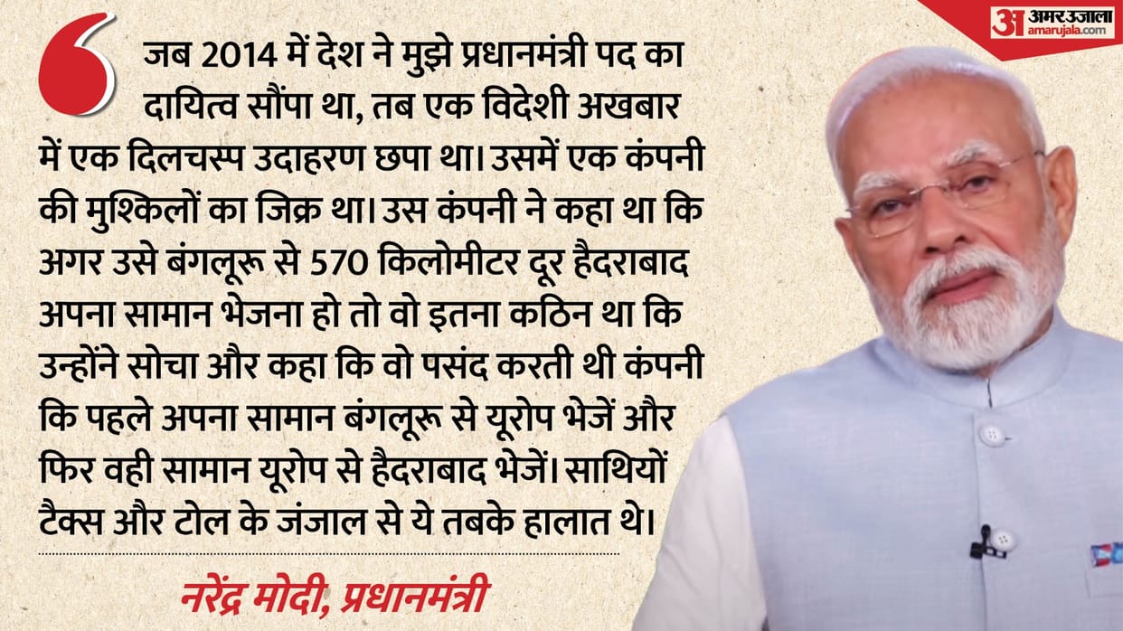 PM Modi said on GST reforms Earlier sending goods from Bengaluru to Hyderabad was more difficult