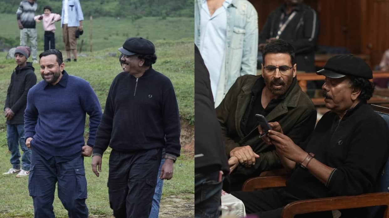 BTS images from Priyadarshan film Haiwaan with Akshay Kumar and Saif Ali Khan