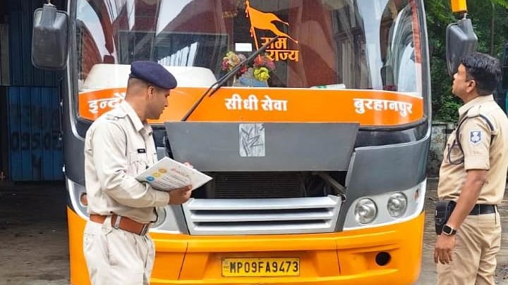 Indore News RTO takes action against buses for traffic violations