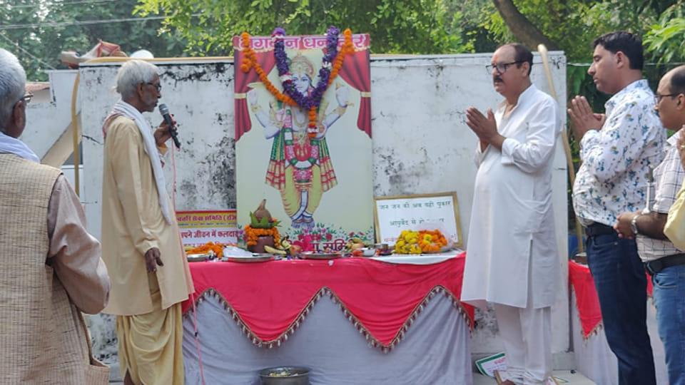 Kanpur: world's largest temple of Lord Dhanvantari will be built at Dyodhi Ghat, Bhoomi Pujan was done