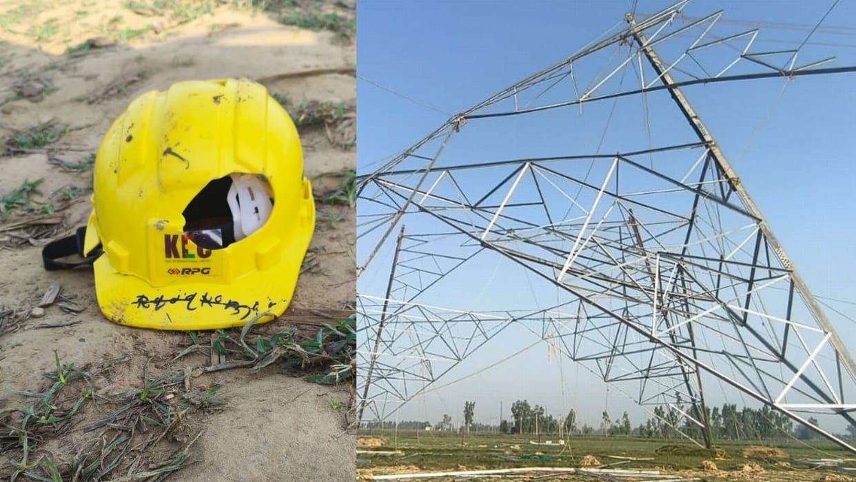 laborer dies after falling high tension line tower in Budaun