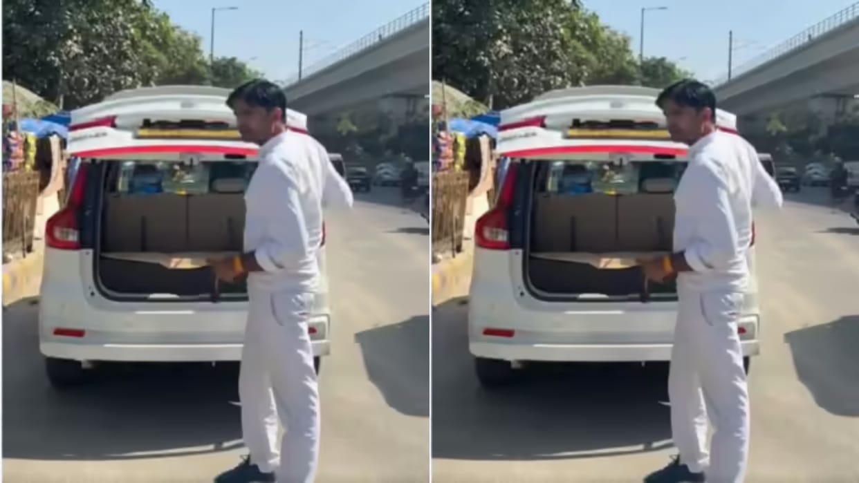 Cab driver first abuses girl then takes out rod and tries to hit her video goes viral see netizens reaction