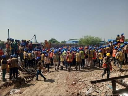 Accident at JK Cement factory in Panna, causing commotion after worker's death