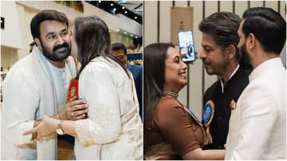 Best Moments Of 71st National Film Awards Shah Rukh Hugged Mohanlal Rani Mukerji Clicked Photo Of Vaibhavi