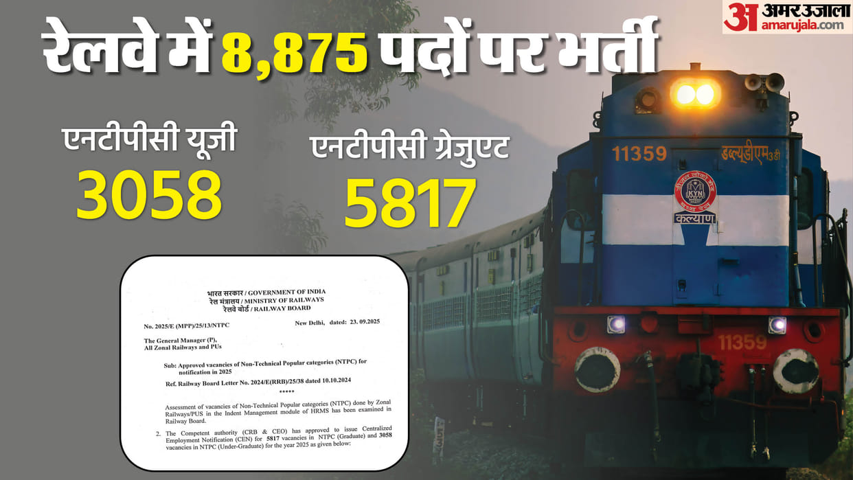 RRB NTPC 2025 Notification out for 8875 posts; Check registration dates and vacancy details here