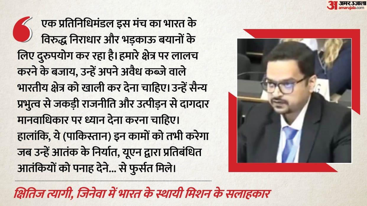 UNHRC India to Pak to vacate illegally occupied land Advisor Kshitij Tyagi slams over anti-national statements