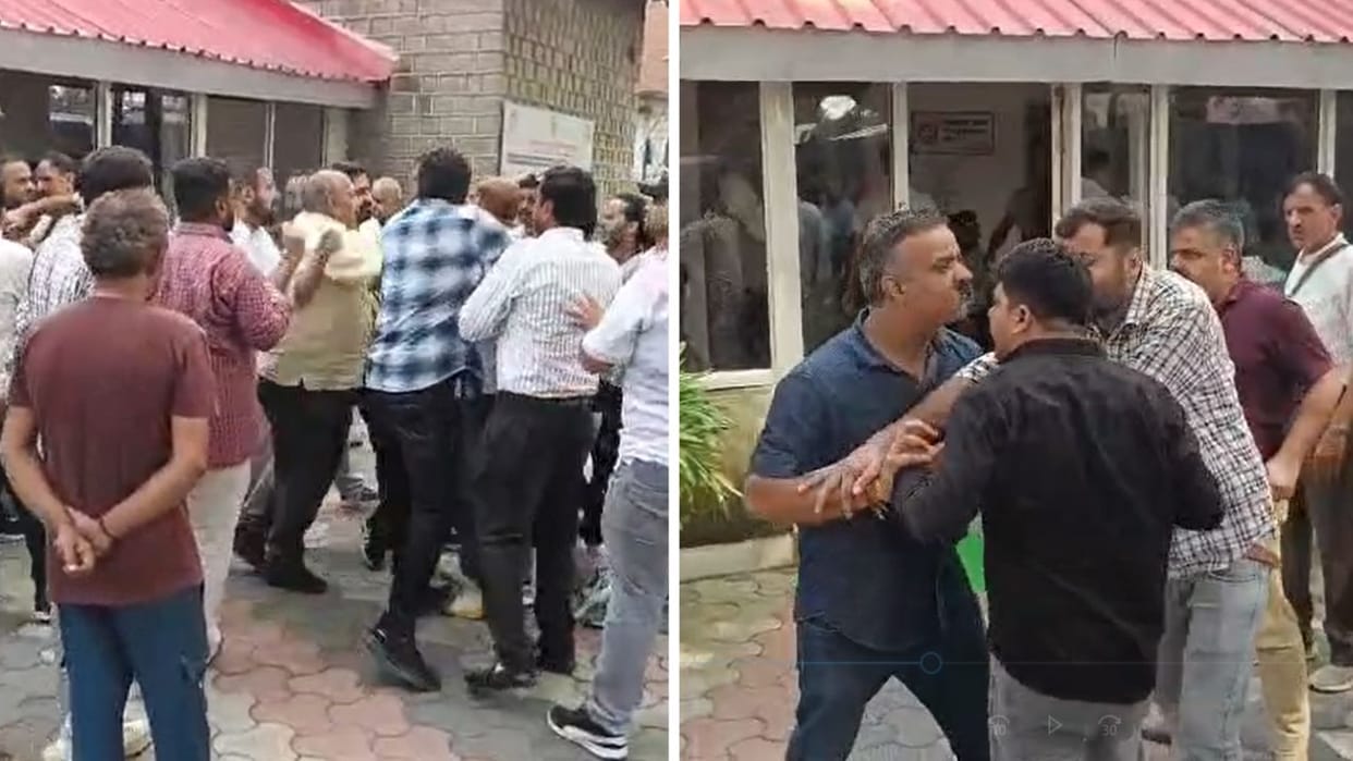 Hamirpur Congress workers clashed during a programme on development