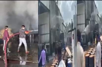 A massive fire broke out at a chemical factory in Sirohi, and it was brought under control.