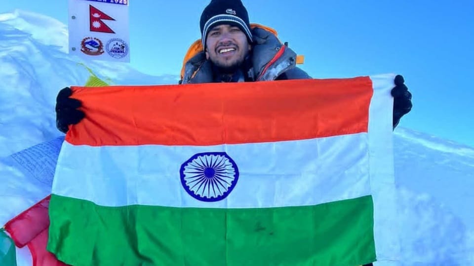 Haryana mountaineer Narendra Kumar scaled Mount Manaslu in 15 days in -40 degree temperatures