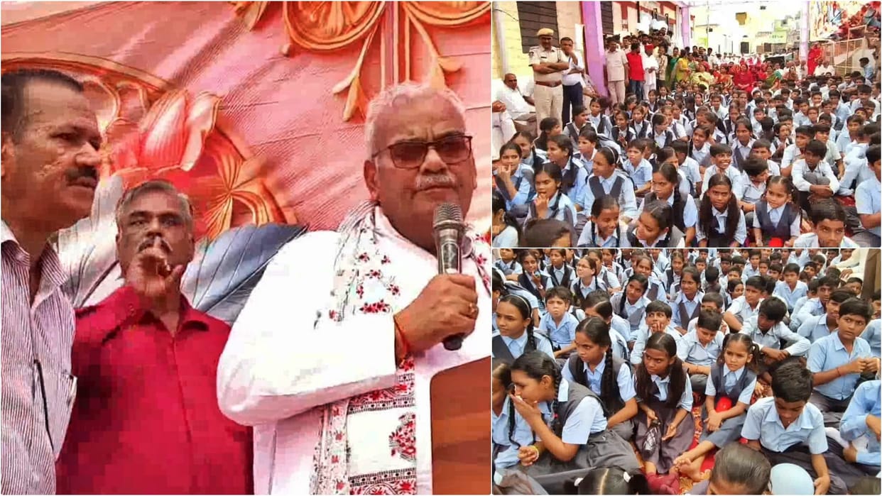 Rajasthan News School Children Expose Mid-Day Meal Quality To Minister Madan Dilawar Details in hindi