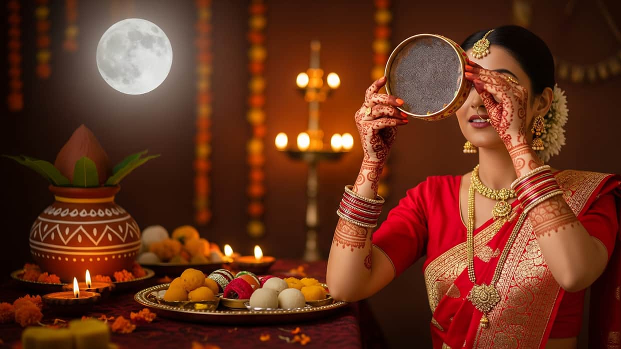 trendy red color saree for karwa chauth 2025 red color saree latest collection