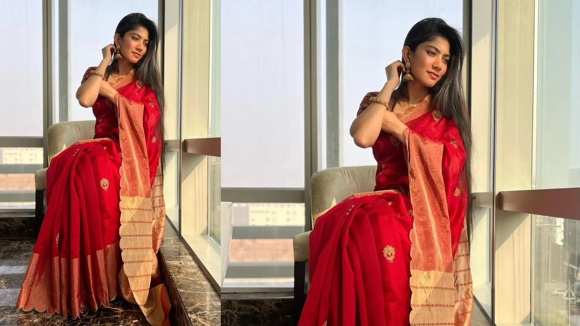 red saree