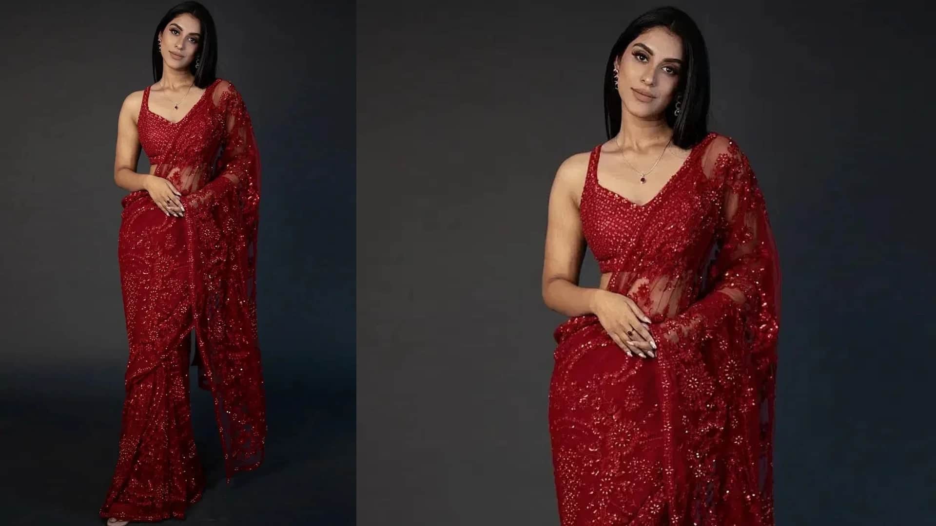 trendy red color saree for karwa chauth 2025 red color saree latest collection