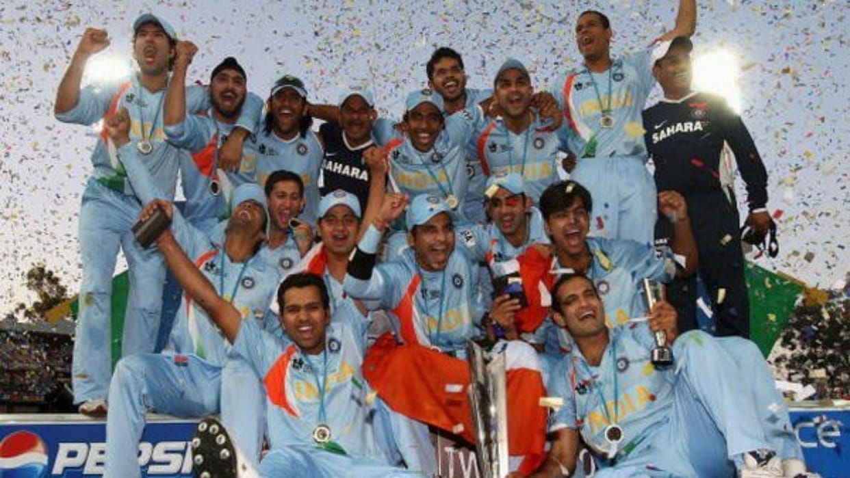 T20 World Cup 2007 India Made History Today Defeating Pakistan to Win the Trophy Gambhir Pathan Shine
