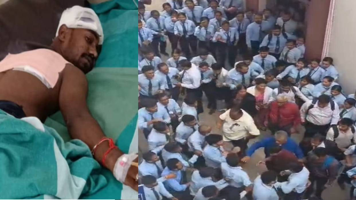 In Gorakhpur, Piece of glass fell on protesting students, four injured