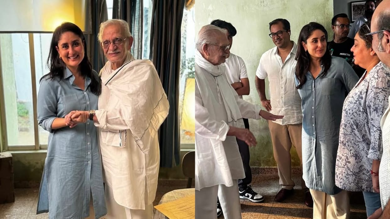 Kareena Kapoor Shares Adorable Pictures With Lyricist Gulzar From The Shooting Of Film Daayra