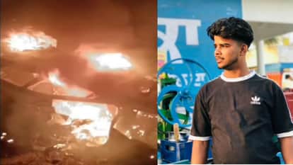 कार में लगी आग, मृतक की फाइल फोटो।