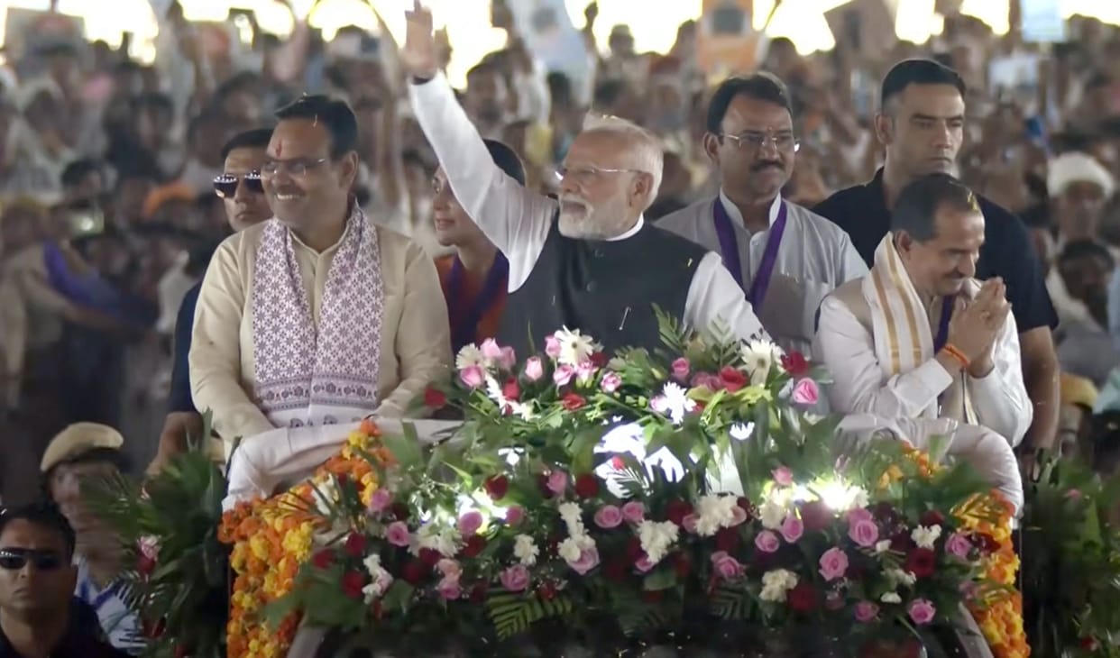 Despite observing Navratri fast PM Narendra Modi continues to inspire people with his energy every day