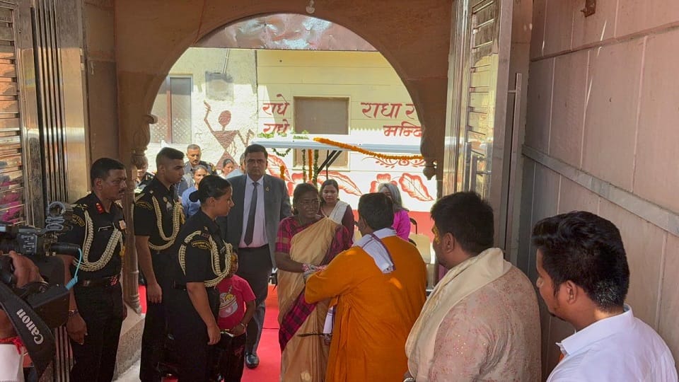 President visit to Mathura today welcomed with clarinets