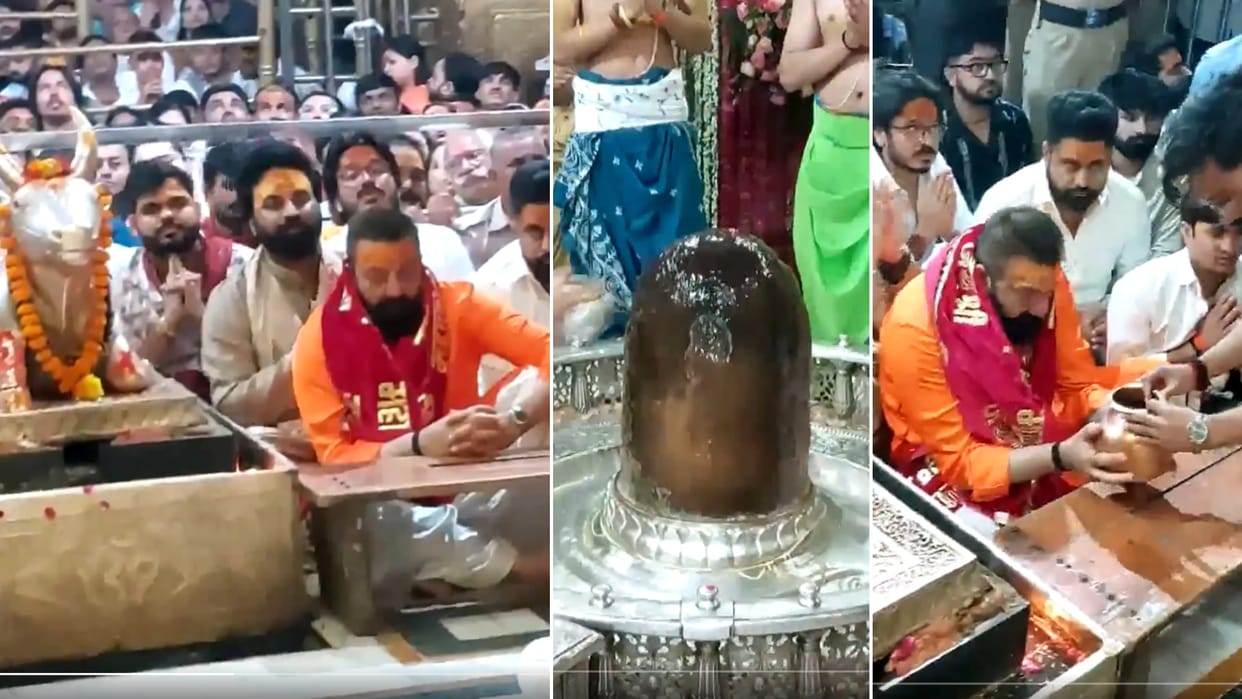 Sanjay Dutt attends Bhasm aarti offers prayers at Ujjain Mahakaleshwar Temple