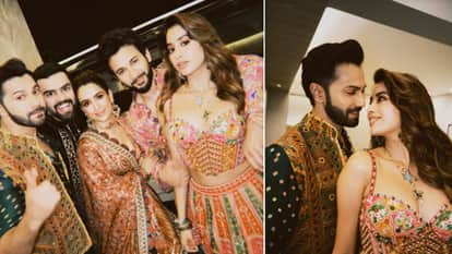 sunny sanskari ki tulsi kumari Janvi Kapoor Varun Dhawan rohit saraf sanya celebrates navratri in stylish way