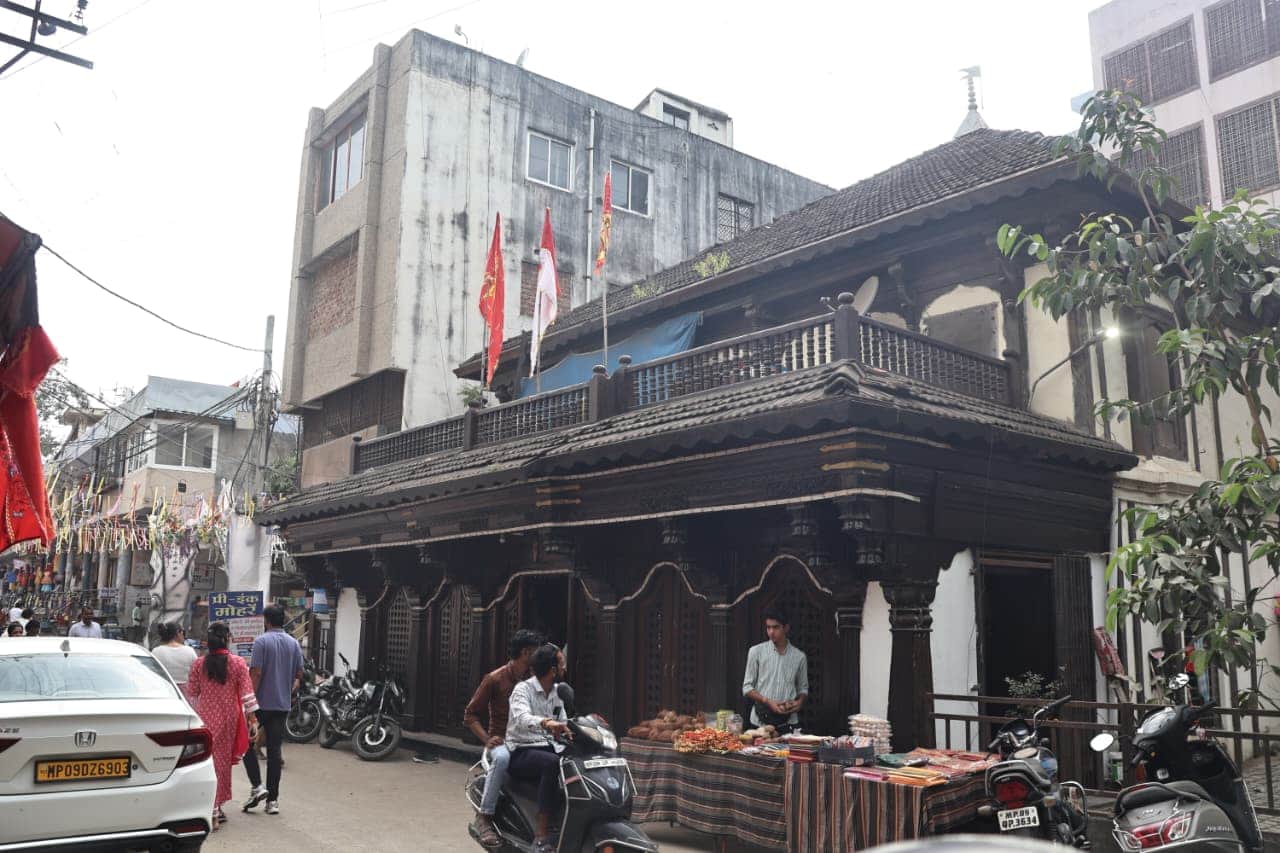 The Durga Devi temple near the Rajwada is 244 years old; even the Maharaja used to come to pay his respects.