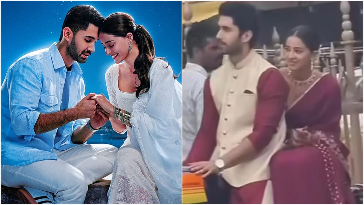 Lakshya Lalwani And Ananya Panday Romantic Bike Ride Video Viral From The Set Of Chand Mera Dil