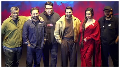 Shraddha Kapoor Launches Maddock Horror Comedy Universe logo at Thamma trailer launch event