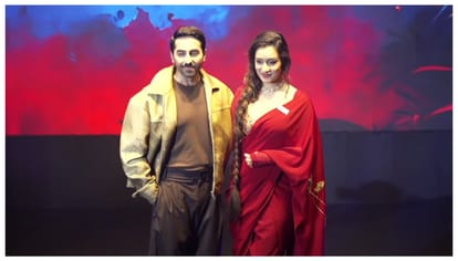 Shraddha Kapoor Launches Maddock Horror Comedy Universe logo at Thamma trailer launch event