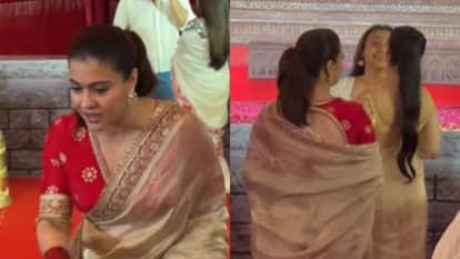 kajol rani mukherji spotted at durga pandal navratri video goes viral