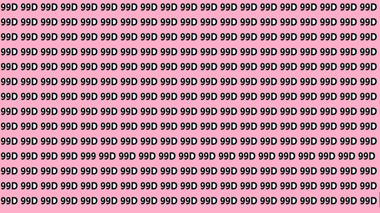 Optical Illusion Iq Test Brain Test If You Have Hawk Eyes then Find 999 in 15 Seconds