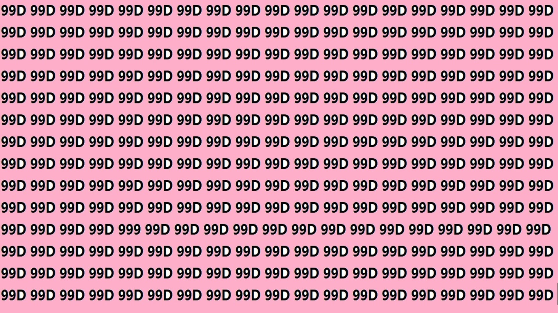 Optical Illusion Iq Test Brain Test If You Have Hawk Eyes then Find 999 in 15 Seconds