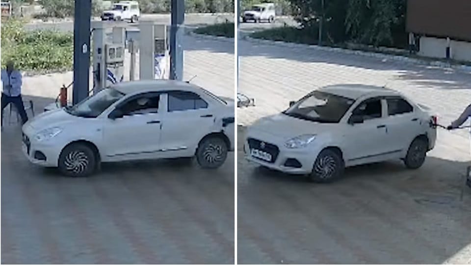 Theft in petrol pump at Sonipat