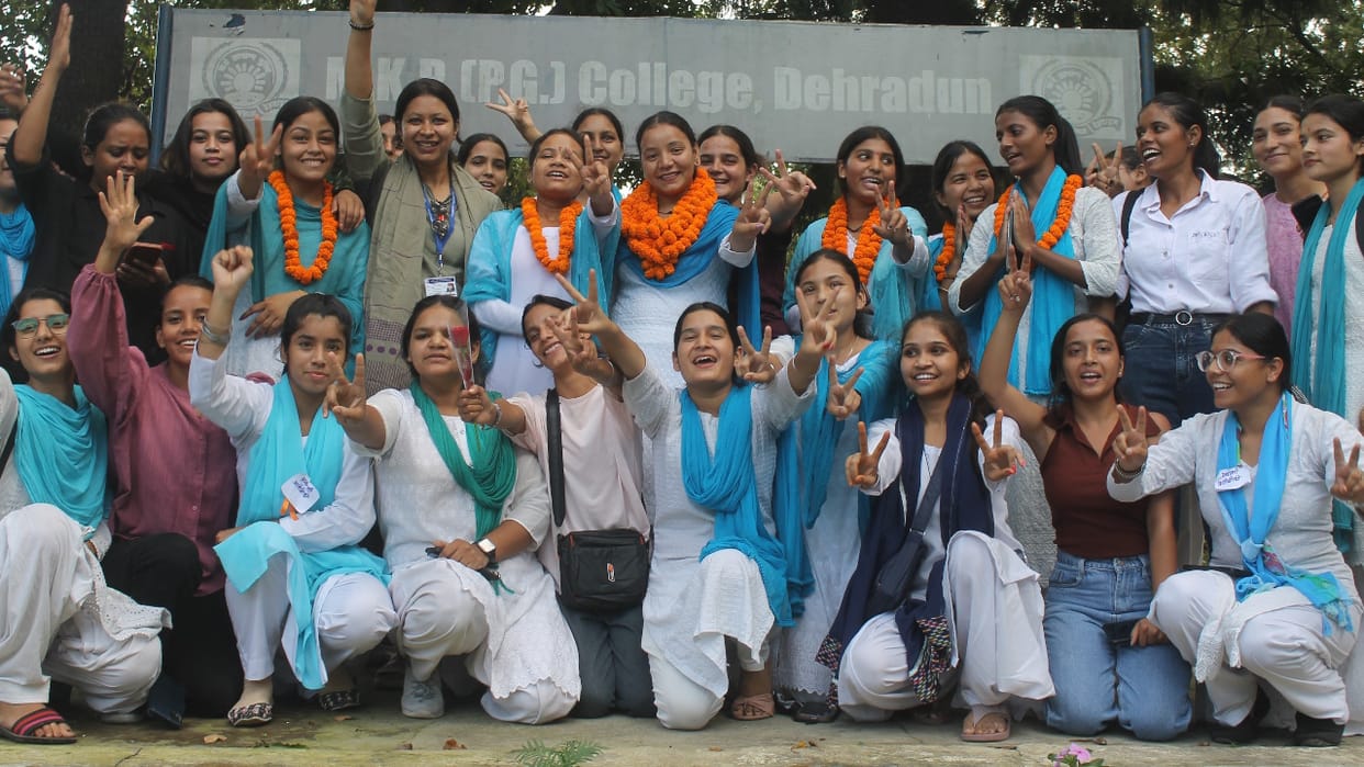 Student Union Elections 2025 NSUI wins in MKP college Dehradun After five years winning all posts