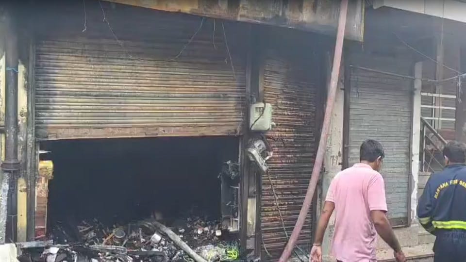 Fire in a Shop at Bahadurgarh