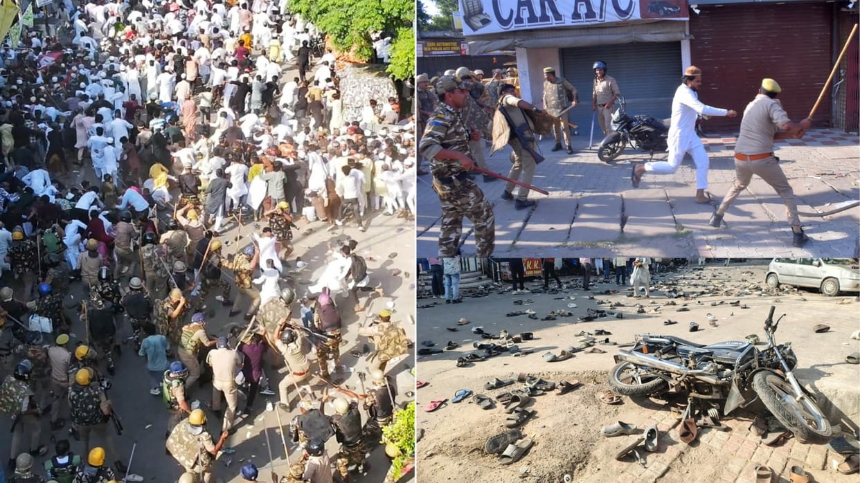 Bareilly riots bareilly violence noise and insistence on going ahead led to a lathi charge