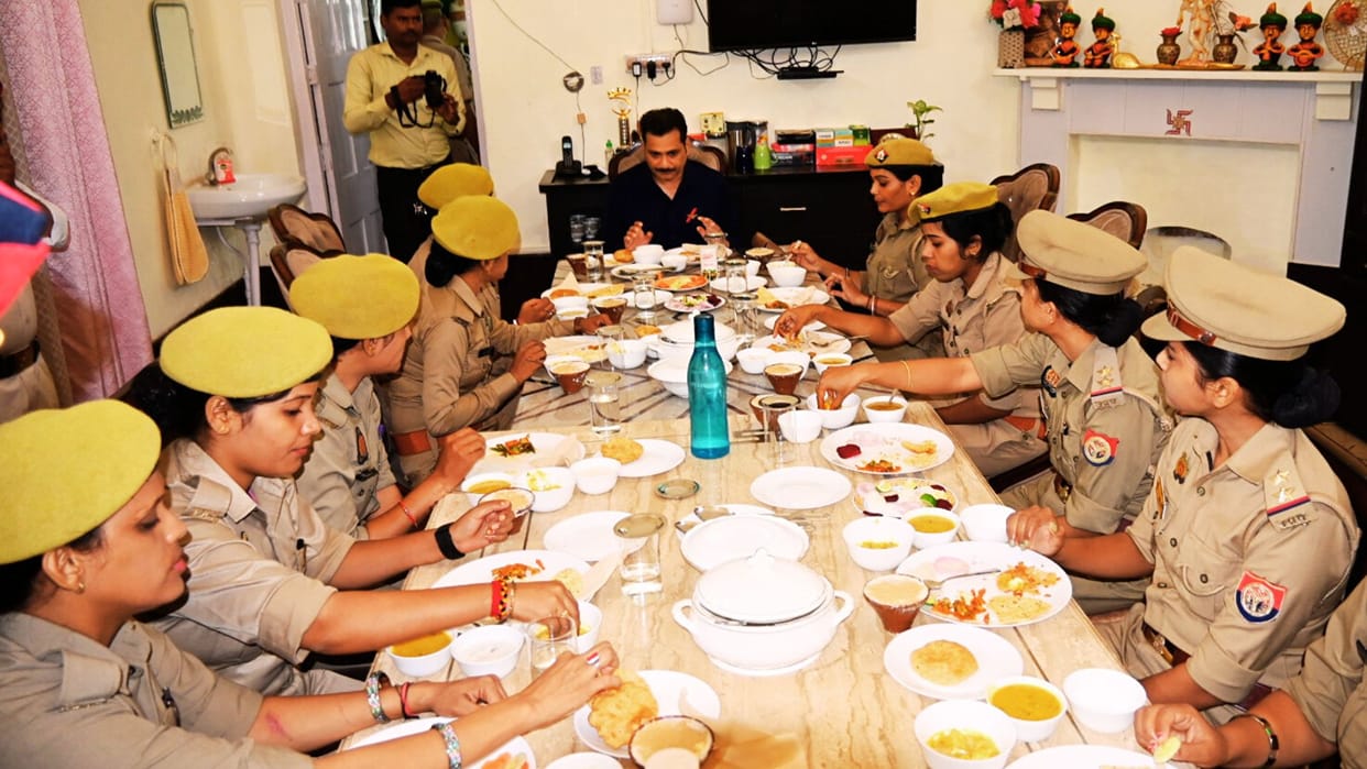 Female police officers shared their problems at dinner table CP said they would find solution were honored