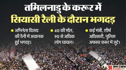 करूर में अभिनेता विजय की रैली में भगदड़।