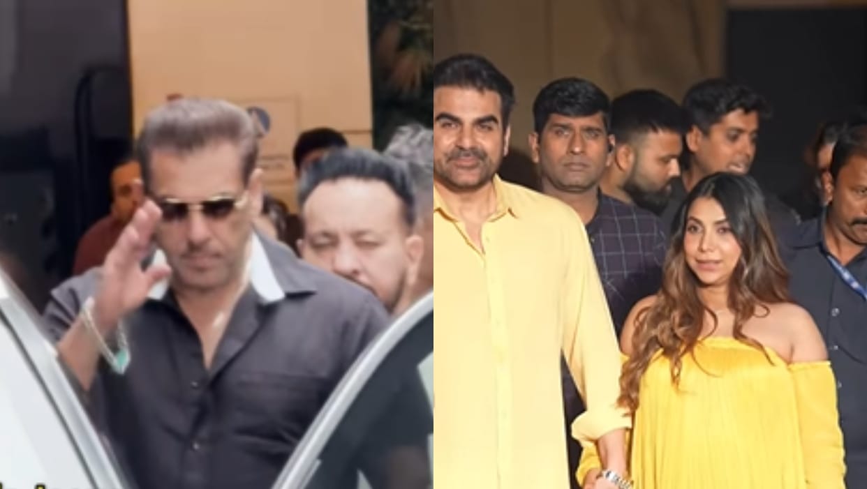 arbaaz khan shura khan baby shower yellow twinning outfits celebration