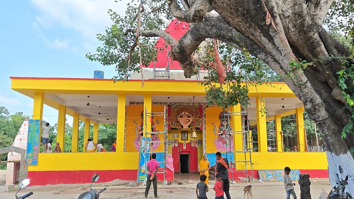 The divine temple of Mata Jaymangla, one of the 52 Shakti Peethas, is ready.
