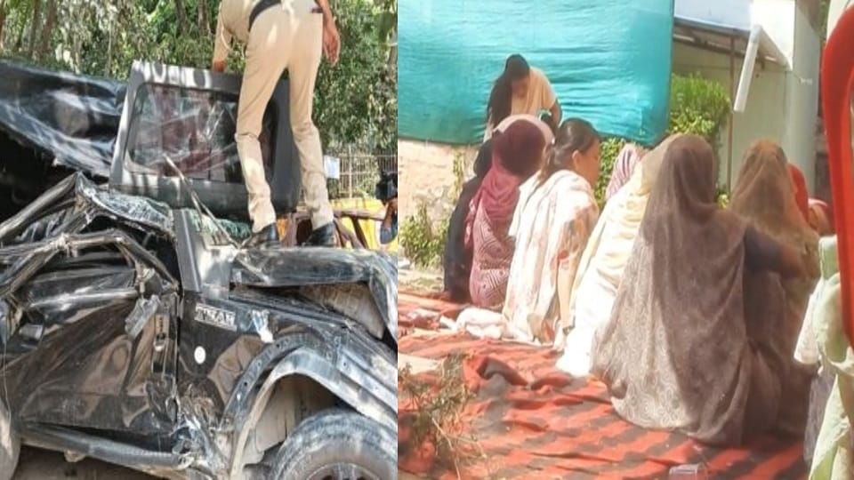 Gurugram accident Mother and Sister Break Down Beside Aditya’s dead Body