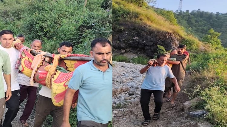 Himachal: Rajpur Kulthena Road Closed, A Mountainous Challenge… Villagers Shoulder The Burden Of Ambulances – Amar Ujala Hindi News Live