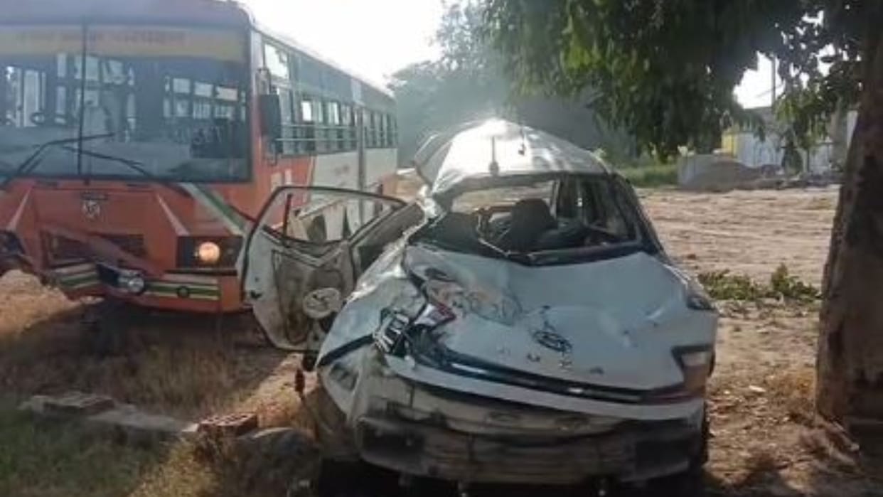 Lucknow youth killed in roadways bus and car collide on Assam Highway in Pilibhit